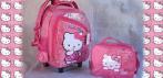 На детский дорожный набор «Hello Kitty Mochilas» (рюкзак + сумка на колёсиках)