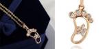 На очаровательный кулон с позолотой «След счастья»