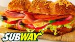 Все сэндвичи по 30 см и напитки в Сети ресторанов  Subway. Скидка 50%.