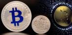 На сувенирную посеребренную монету «Bitcoin»