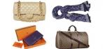   На сумки, кошельки, ремни и прочие аксессуары от мировых брендов: Burberry, Chanel, Louis Vuitton. 