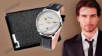 Часы мужские JULIUS + бумажник из натуральной кожи 2099 руб. вместо 3800 руб. СКИДКА 45%. Купон - 0 руб !!!
