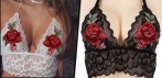 На сексуальное кружевное бюстье с цветочной вышивкой