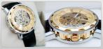На мужские наручные часы-скелетоны Skeleton Auto Leather Gift. Любуйся работой механизма!