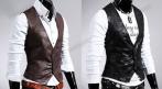 Мужской кожаный жилет (D&G style). СКИДКА 45%. Купон - 0 руб !!!