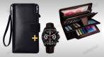Комплект подарочный: портмоне Baellerry + часы Tag Heuer Carrera 2967 руб. вместо 10990 руб. СКИДКА 73%. Купон - 0 руб !!!