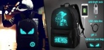На рюкзак со светящимся принтом и внешним USB-портом для зарядки смартфона!
