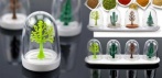 На баночки для специй с подставкой и искусственными растениями