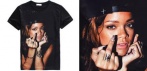 На футболку с принтом Rihanna