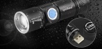 На перезаряжаемый светодиодный масштабируемый USB фонарик 