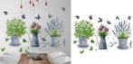 На настенные наклейки home decor горшки с цветами
