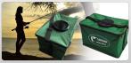 На складное ведро с вентиляцией для пойманной рыбы. Рыбака видно по улову!
