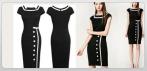 На деловое чёрно-белое платье. Работай на контрасте!