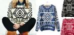 На женский свитер-джемпер с геометрическим узором