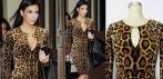 На платье с леопардовой расцветкой