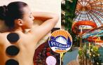 SPA-день в аквапарке Piterland! 1850 р. за час стоун-массажа + посещение аквапарка на целый день, температура воздуха +32